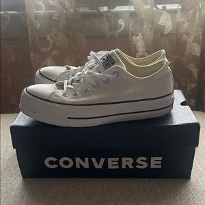 Converse Women's White Platform Sneakers